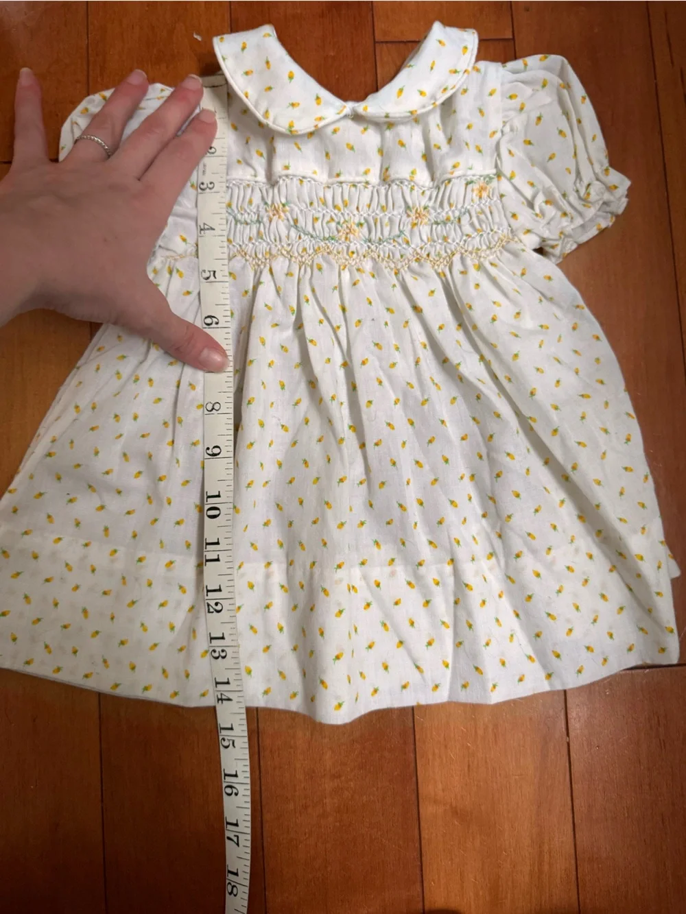 Vintage hand smocked baby dress